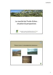 Le marché de l'huile d'olive : situation & perspectives - FranceAgriMer