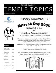November 2006 - Temple Emanuel of Beverly Hills