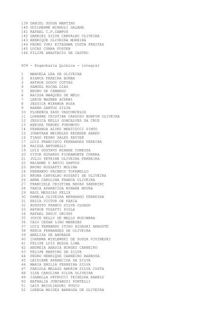 UFTM - Vestibular 2011 Lista de Espera 001 - Biomedicina - integral ...