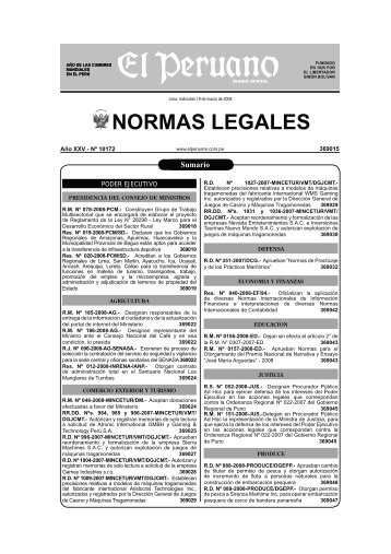 Separata de Normas Legales - municipalidad distrital de la perla