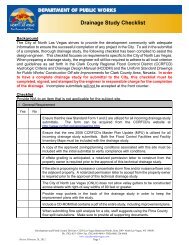 Drainage Study Checklist - City of North Las Vegas