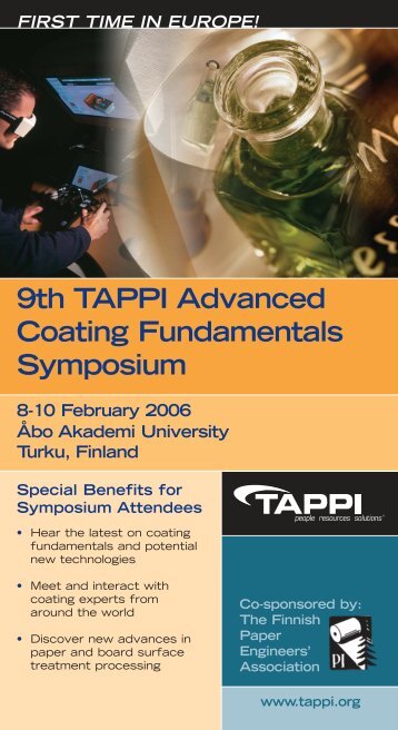 9th TAPPI Advanced Coating Fundamentals Symposium 8-10