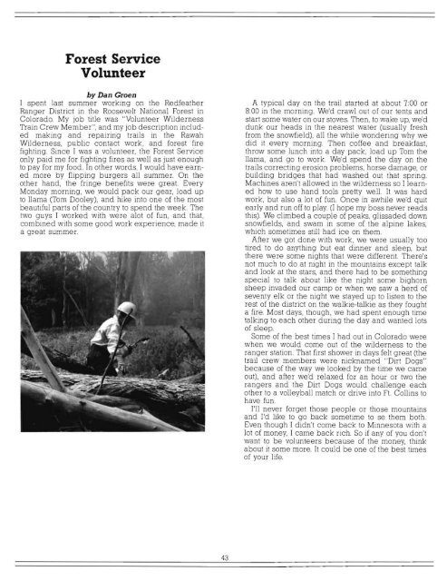 Gopher Peavey 1986 - Department of Forest Resources - University ...