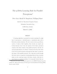 The p-Delta Learning Rule for Parallel Perceptrons