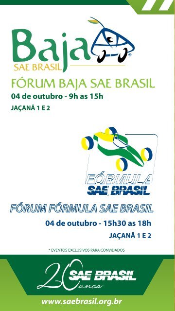 Programa de bolso - SAE Brasil