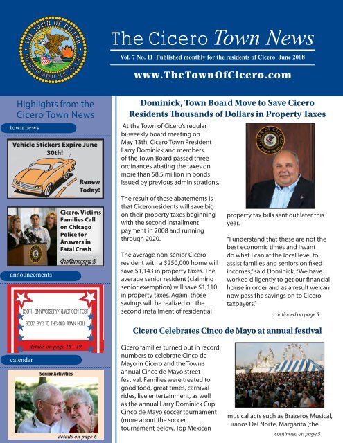 495px x 640px - Click here to view the Cicero Town News - The Town of Cicero
