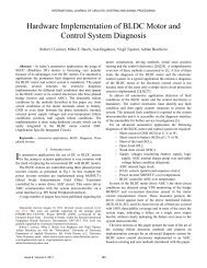 Hardware Implementation of BLDC Motor and Control System - NAUN