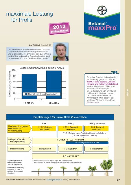 Feldbau 2012 - Bayer CropScience Ã–sterreich GmbH