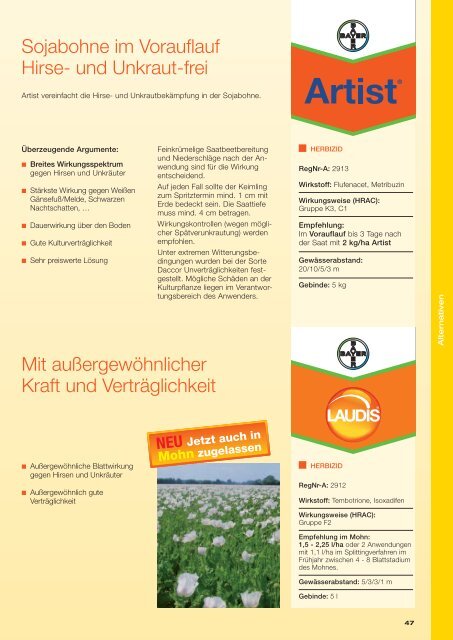 Feldbau 2012 - Bayer CropScience Ã–sterreich GmbH