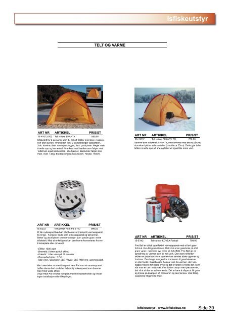 Isfiskeutstyr - Isfiskebua