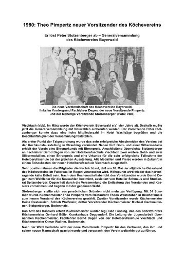 1980: Theo Pimpertz neuer Vorsitzender des Köchevereins - koeche ...