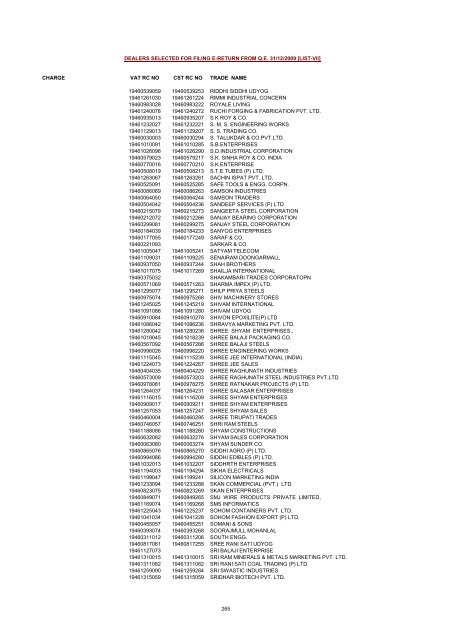 CHARGE VAT RC NO CST RC NO TRADE NAME AMRATALA ...