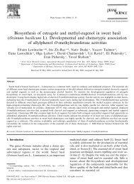 Biosynthesis of estragole and methyl-eugenol in sweet basil ...