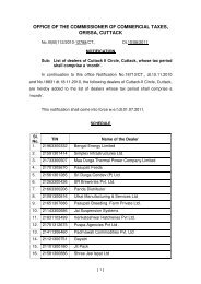 List of dealers of Cuttack II Circle, Cuttack - Commercial Tax ...