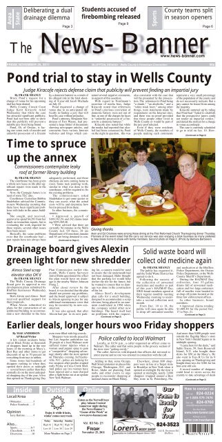 Pond Trial To Stay In Wells County Bluffton News Banner