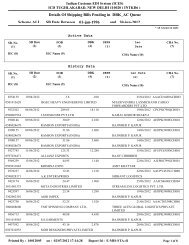 TKD - List of Shipping Bills Pending in DBK - ICD Tughlakabad