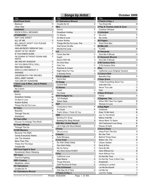 SuperCore Karaoke- Printable Version (PDF)