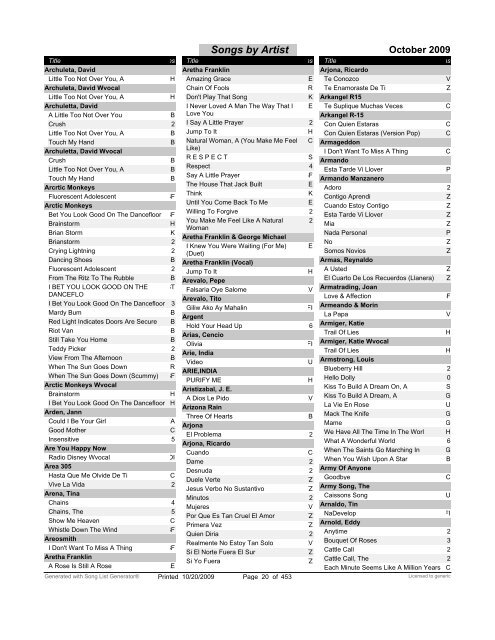 SuperCore Karaoke- Printable Version (PDF)