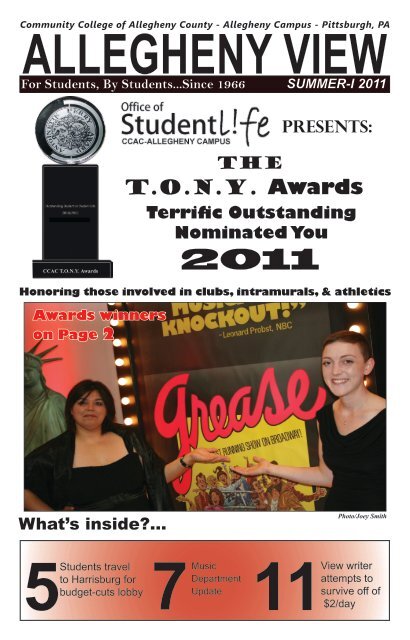 T.O.N.Y. Awards - Community College of Allegheny County