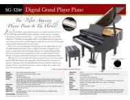 SG-520P Digital Grand Player Piano - Suzuki Music
