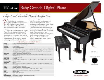 HG-437e Baby Grande Digital Piano - Suzuki Music