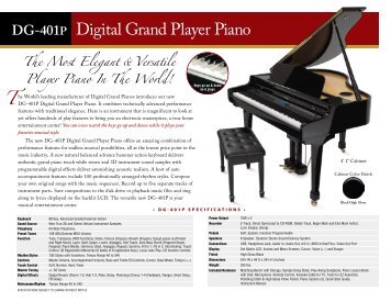 DG-401P Digital Grand Player Piano - Suzuki Music