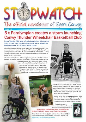 5 x Paralympian creates a storm launching Conwy ... - Sport Conwy