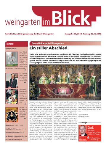 Ausgabe 38/2010 - Weingarten im Blick