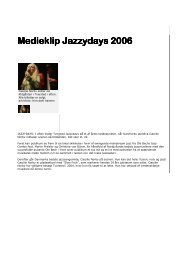 Stor medieomtale - Tversted Jazzydays