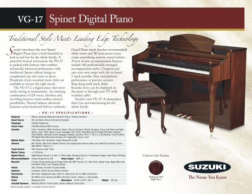 Download the VG-17 Informational Overview by ... - Suzuki Music