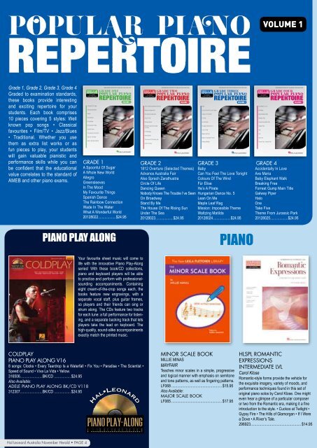 VOLUME 1 - Hal Leonard Australia