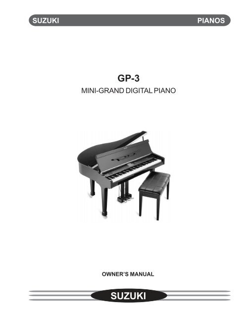 GP-3 Final Manual as of 18june05 2.p65 - Suzuki Pianos