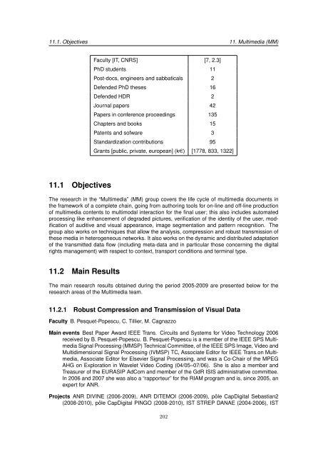 TSI report for the period 2005-2009 - Département Traitement du ...