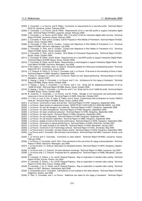 TSI report for the period 2005-2009 - Département Traitement du ...