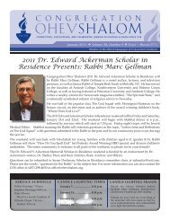 2011 Dr. Edward Ackerman Scholar in Residence Presents: Rabbi ...