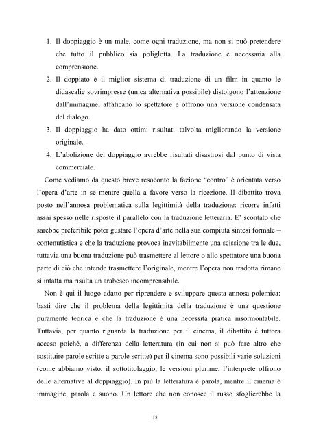 L'inquietante gemello Lineamenti di storia del doppiaggio in Italia