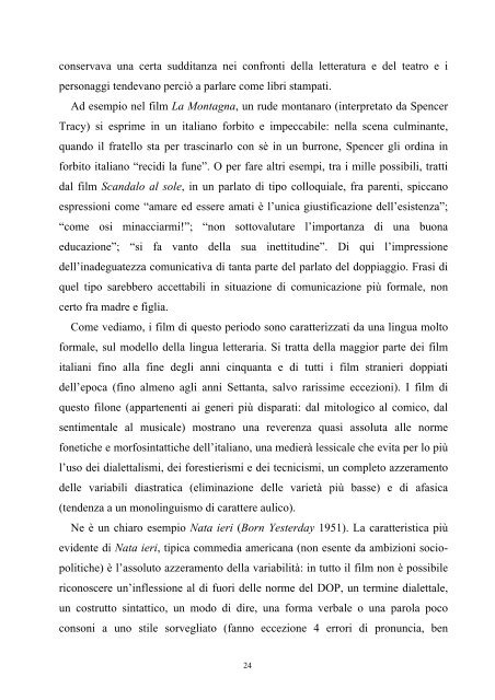 L'inquietante gemello Lineamenti di storia del doppiaggio in Italia