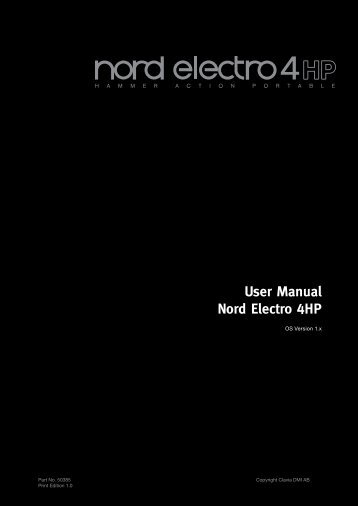 User Manual Nord Electro 4HP - Clavia