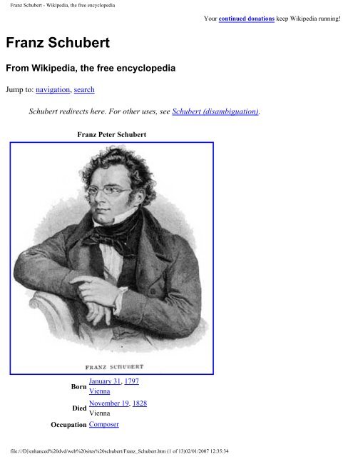 Franz Schubert - Wikipedia, the free encyclopedia