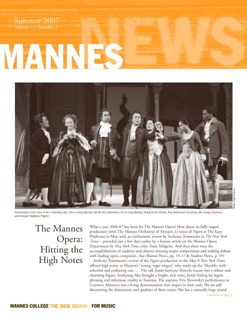 The Mannes Opera: Hitting the High Notes - The New School