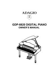 Gdp-8820 digital piano - Adagio Music