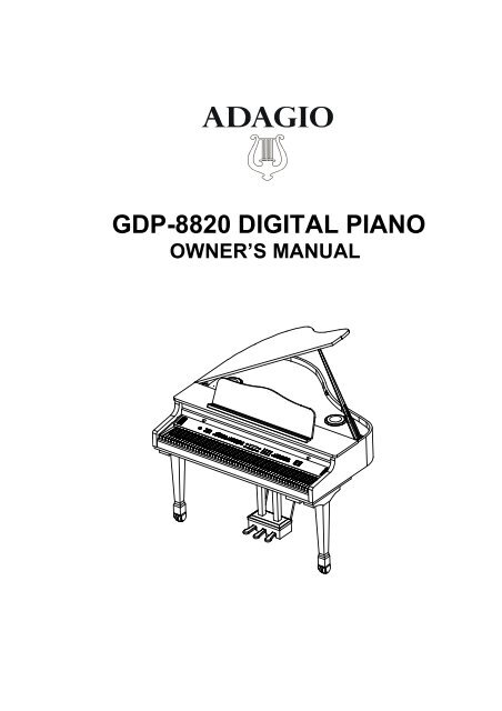 Gdp-8820 digital piano - Adagio Music