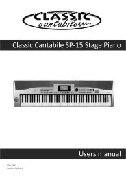 Classic Cantabile SP-15 Stage Piano Users manual