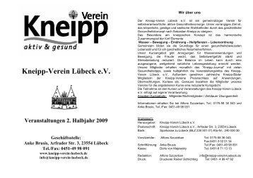 Oliver Wegener - Kneipp-Verein Lübeck eV