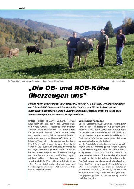 CHbraunvieh 09-2011 - Schweizer Braunviehzuchtverband