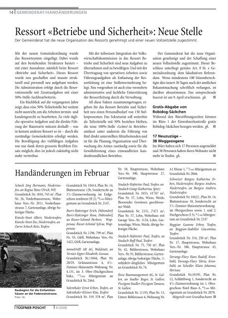 Tüüfner Poscht Ausgabe 04 / 2008