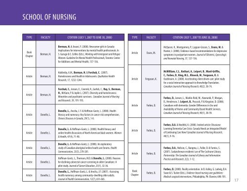 Faculty of Health Sciences - University of Western Ontario