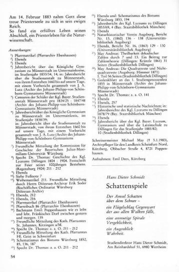 Schmidt, Hans Dieter: Schattenspiele (Gedicht) - Universität Würzburg