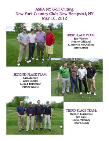 ASBA NY Golf Outing New York Country Club, New Hempsted, NY ...