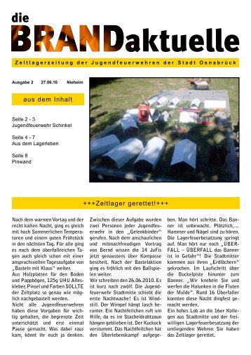 Zeltlagerzeitung vom 27.06